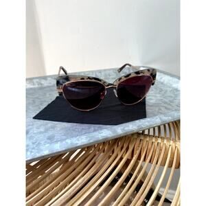 Ted Baker Semi Metal/Plastic Cat Eye Women's Sunglasses Ivory Tortise TBW051